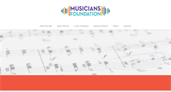 Desktop Screenshot of musiciansfoundation.org